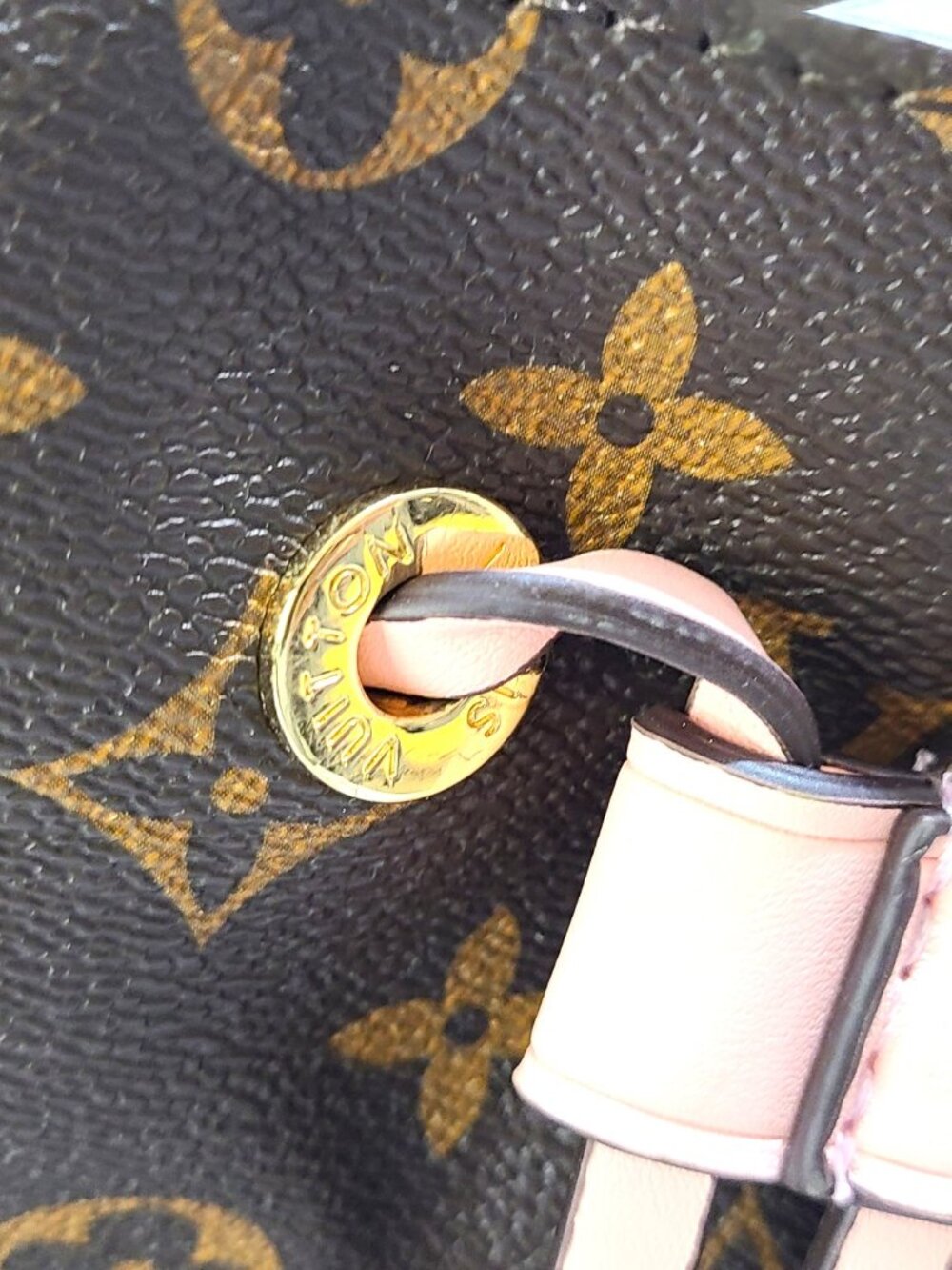 Louis Vuitton LV Neonoe Monogram MM Rose Poudre Canvas Shoulder Bag Purse - Picture 12 of 13